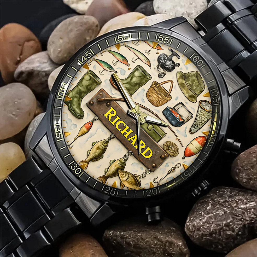 Personalized Fishing Watch Designed, Perfect Gift for Fishing Lovers