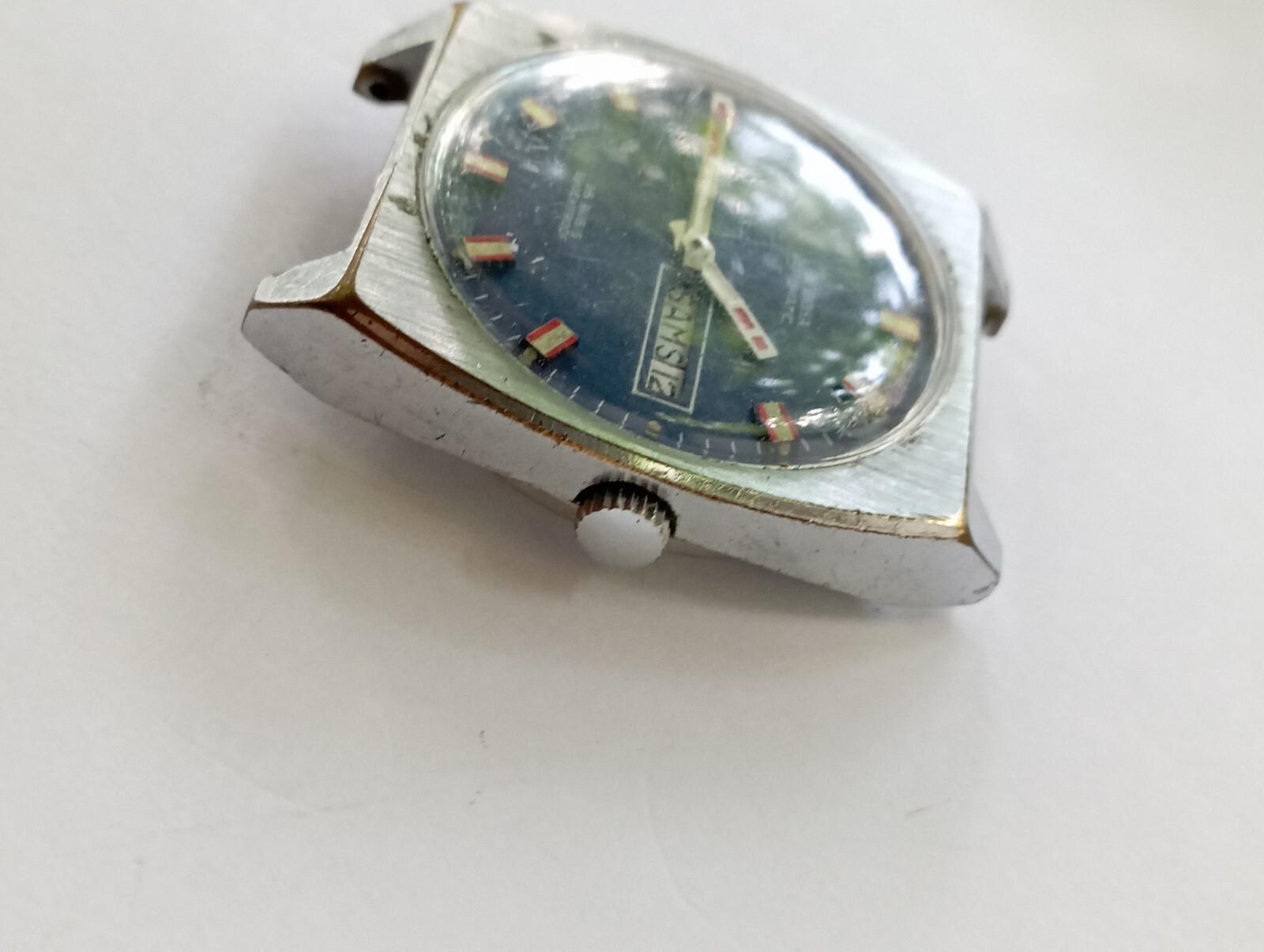 VINTAGE Swiss made BLUE dial automatic PREZIOSA 25 rubis cal. FB 226 from 1970