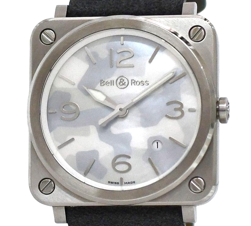 Bell & Ross BRS-64-S Watch Aviation 39 f-22679 Camouflage WhiteShell Silver Gray