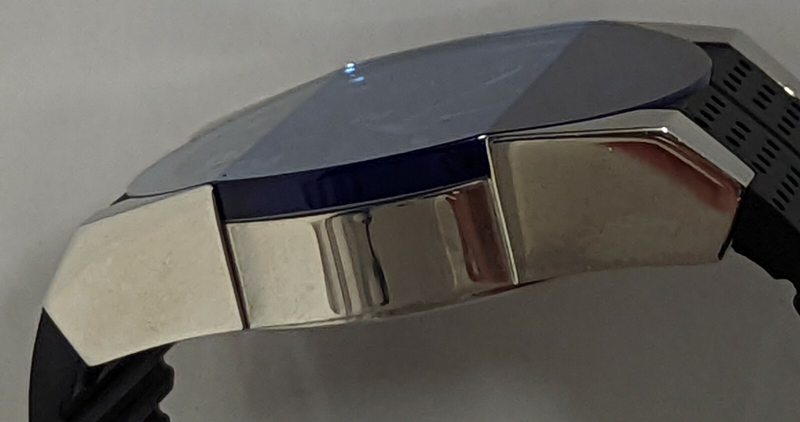 RELIC Wrist Watch 50 Meters-165 Feet Deep Blue Angular Face Black Band Men Works