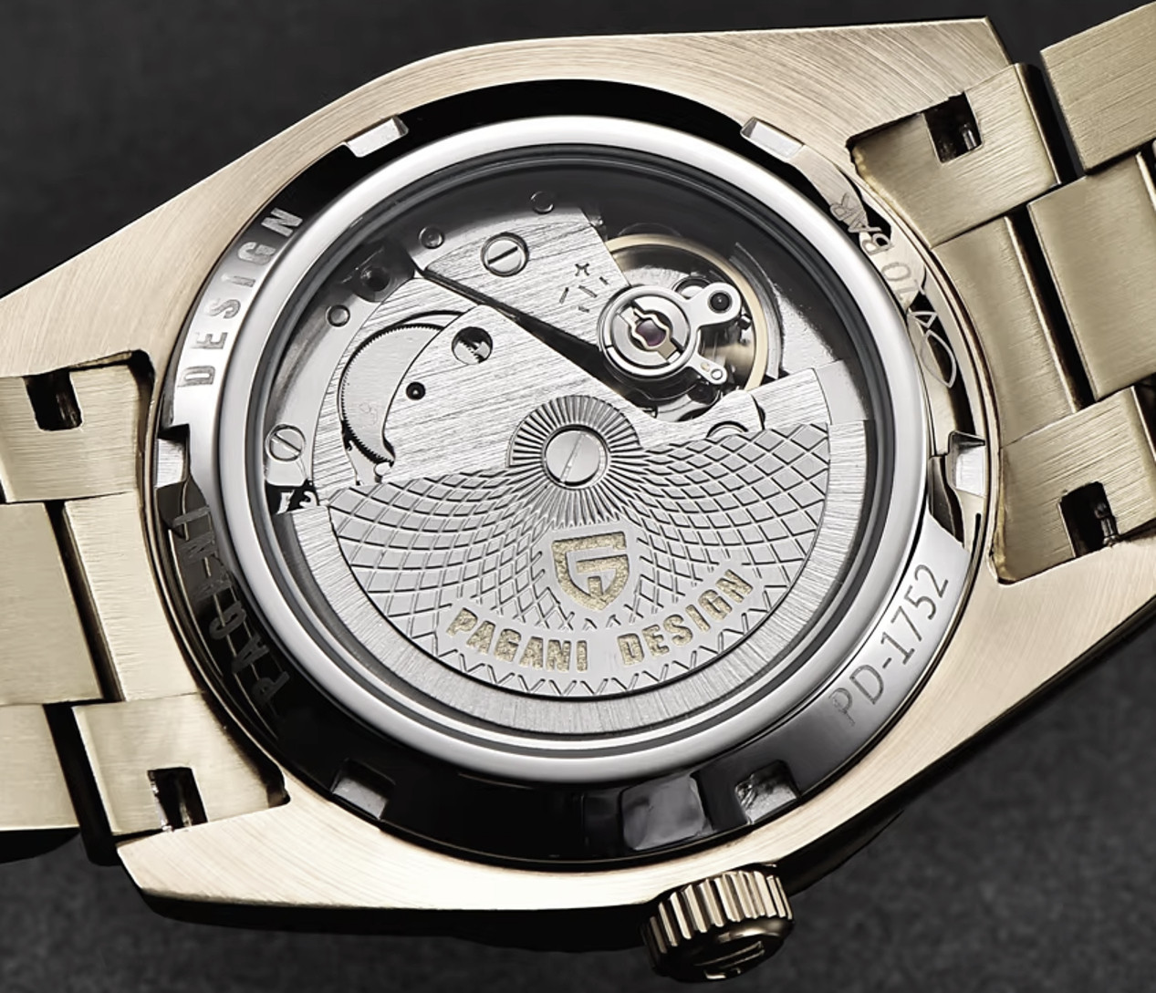Pagani Design 1752 DD36mm Auto Weekday and Calendar Date AR Sapphire Selfwinding