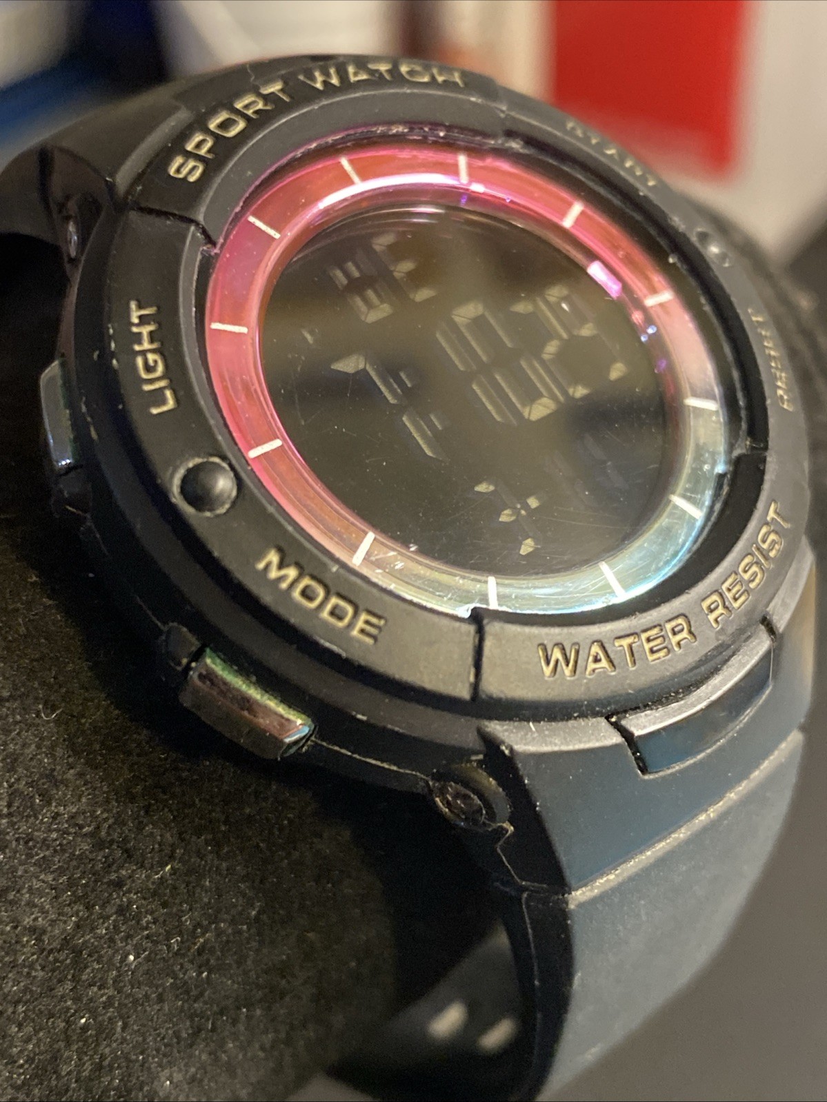 FMD Digital Sport Watch FMDOTT088 Black Rubber Band 5″-7″ New Battery