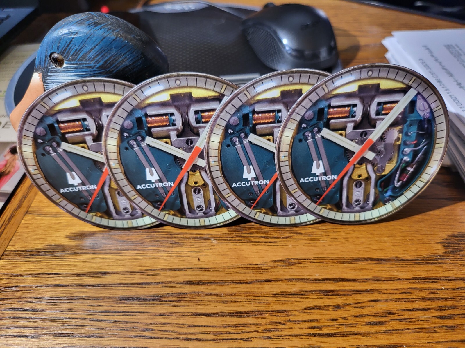 Vintage Bulova Accutron Spaceview Tuning Fork design logo vinyl decal magnets