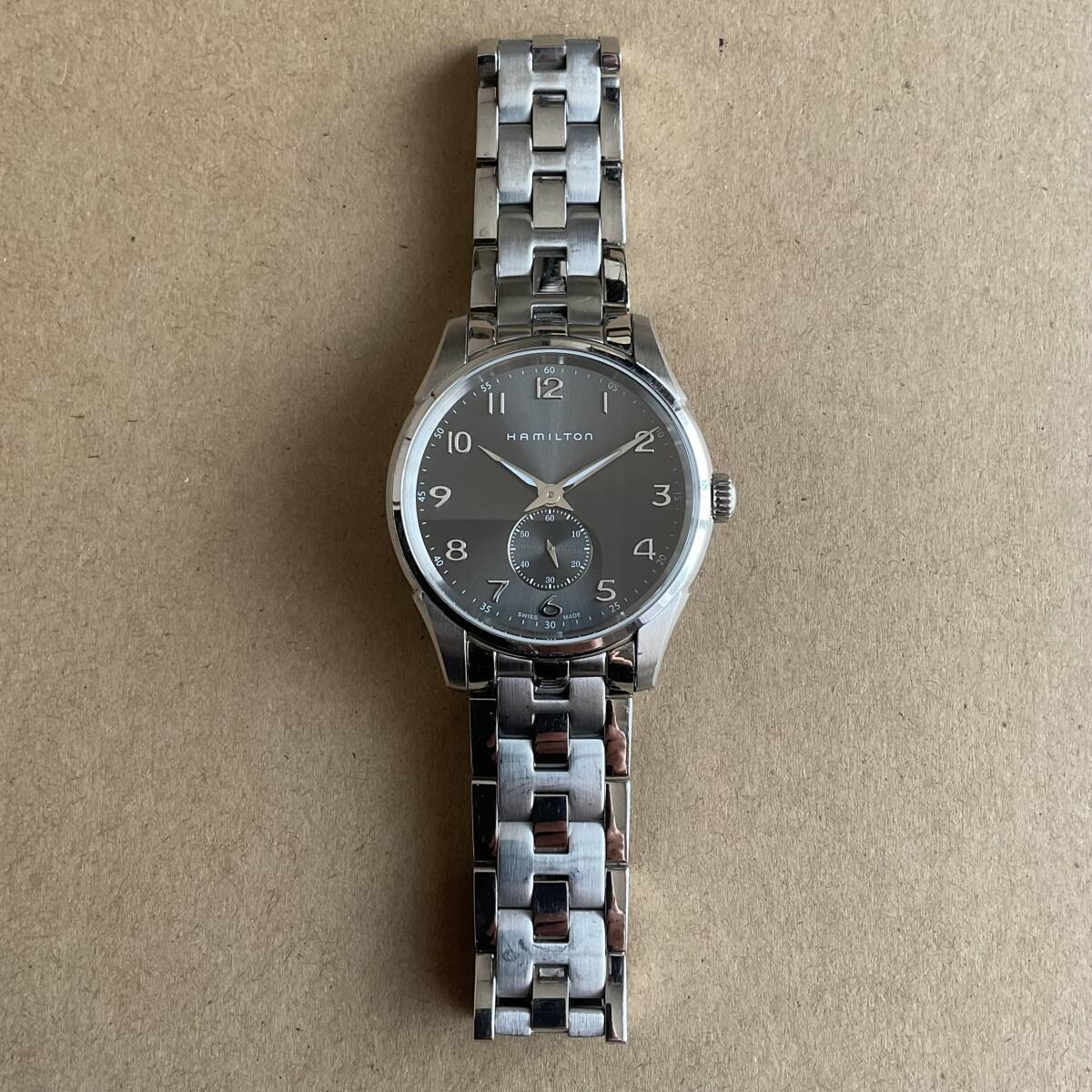 HAMILTON Jazzmaster Small Second Quartz Gray Dial H384110 Swiss Made Watch