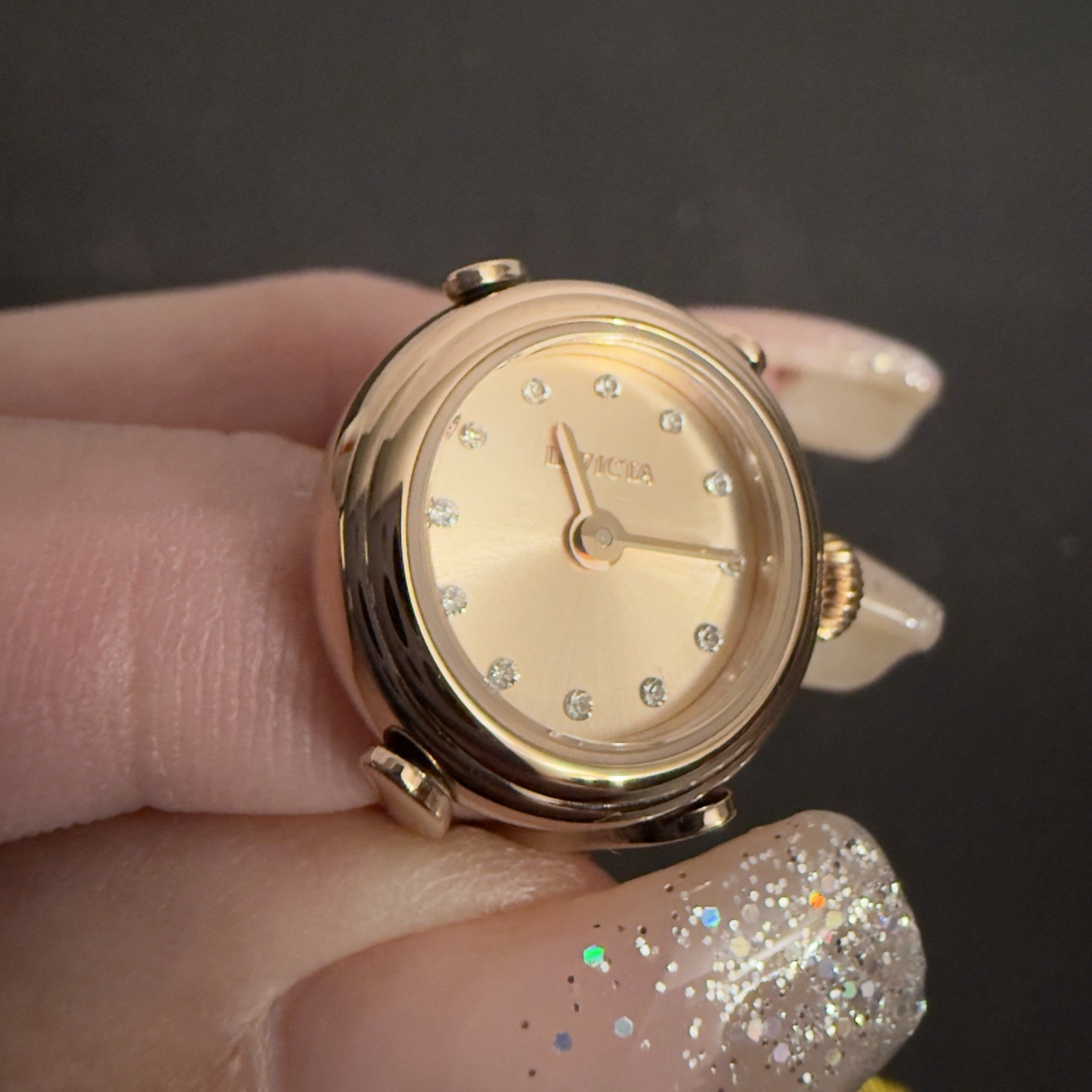 Invicta Mini Angel Women’s Ring Watch – 17.5mm Rose (48575) $199 MSRP-NEW IN BOX