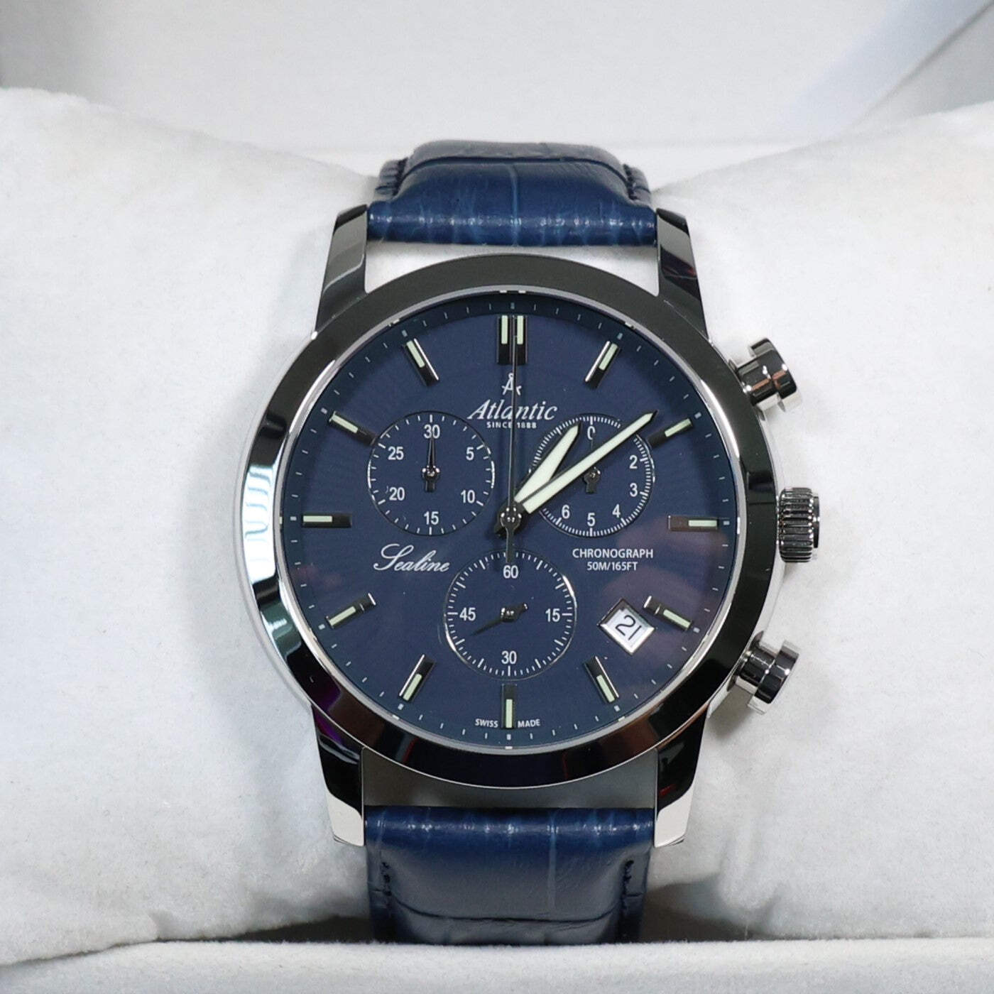 Atlantic Sealine Stainless Steel Blue Dial Men’s Chronograph Watch 62450.41.51
