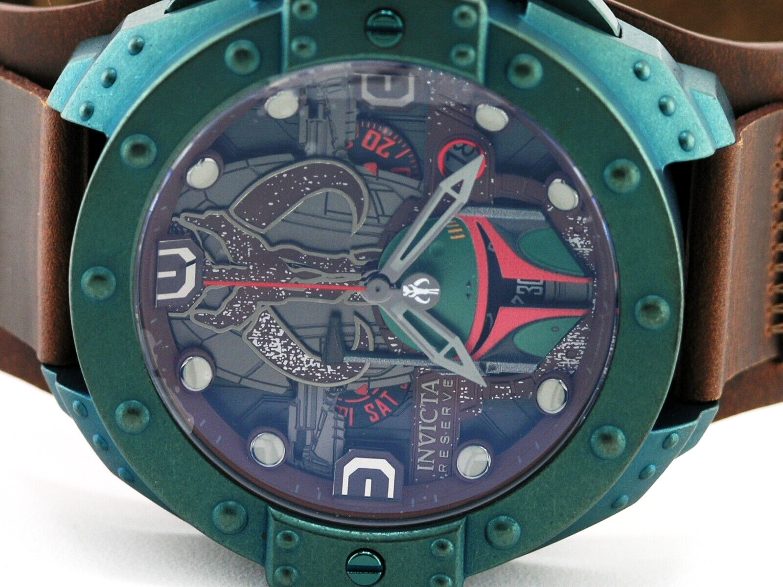 NEW INVICTA 44298 STAR WARS BOBA FETT SWISS CHRONOGRAPH STEEL LIMITED 52MM