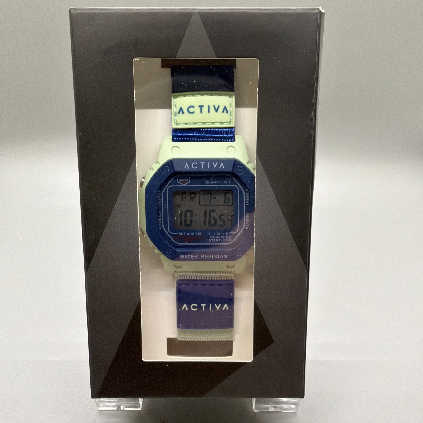 Activa X Invicta Digital Watch Shock Resista Blue & Green Sport Watch Nato Strap
