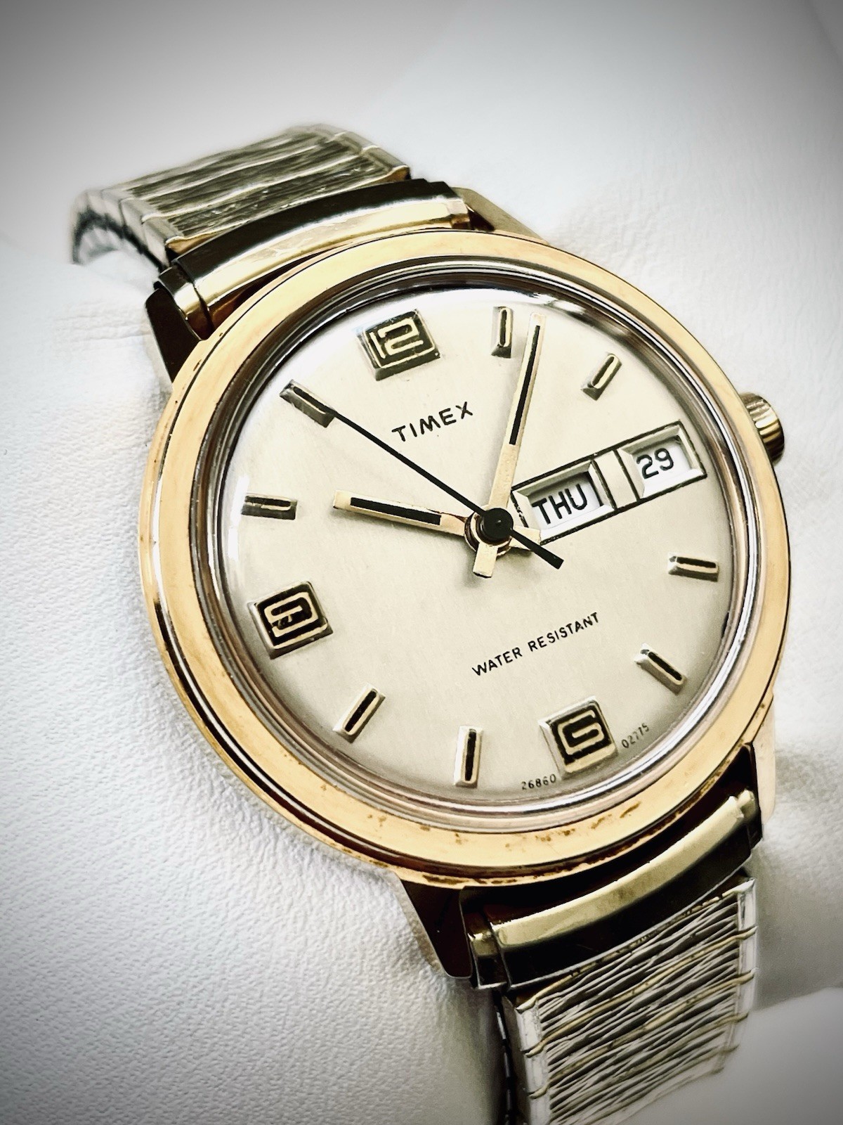 Vintage Timex Marlin Day Date Watch – Men’s 26860 02775 – Runs!