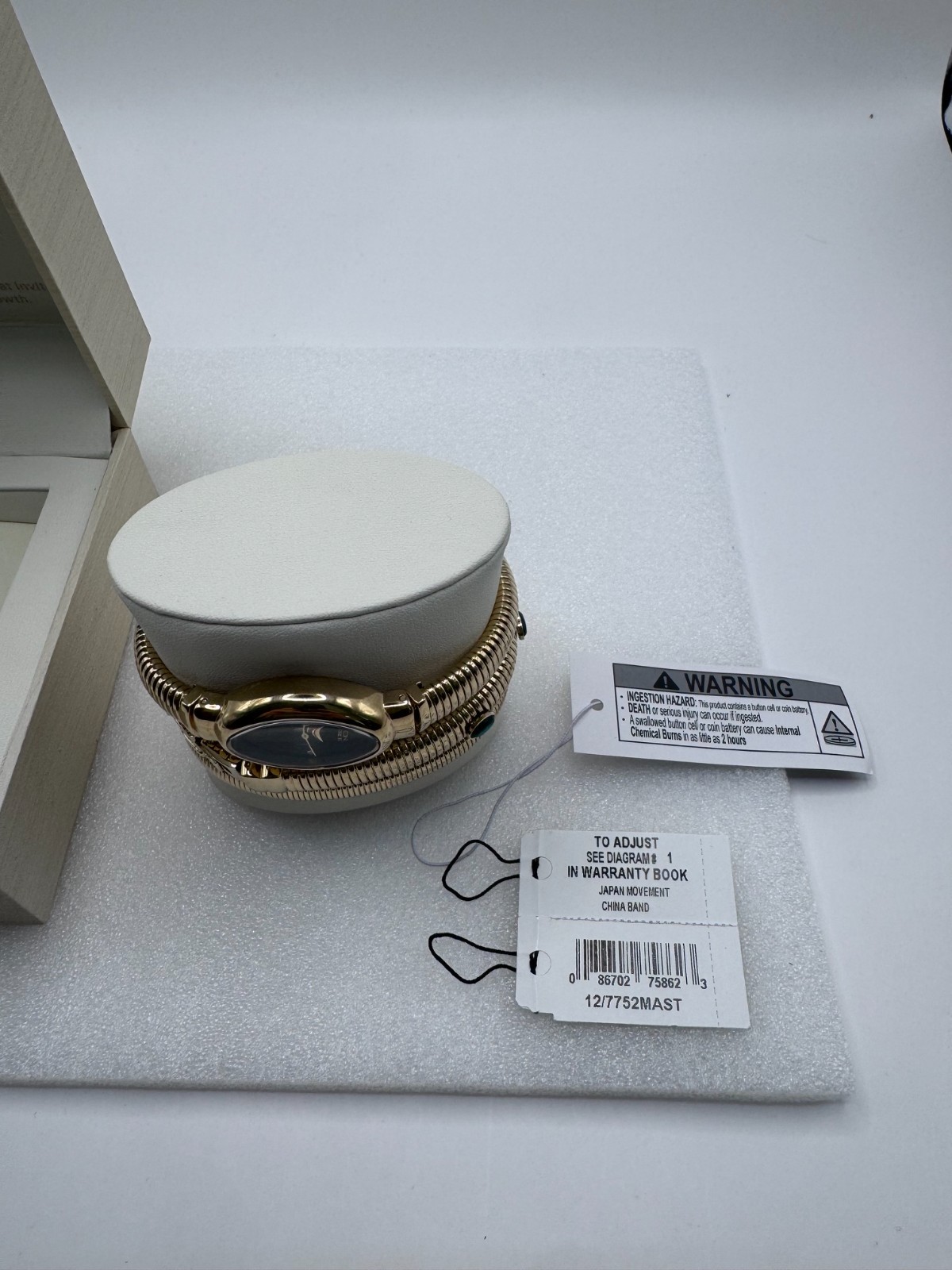 Anne Klein New York Ladies Green Malachite Bracelet And Watch Set / 12/7752MAST