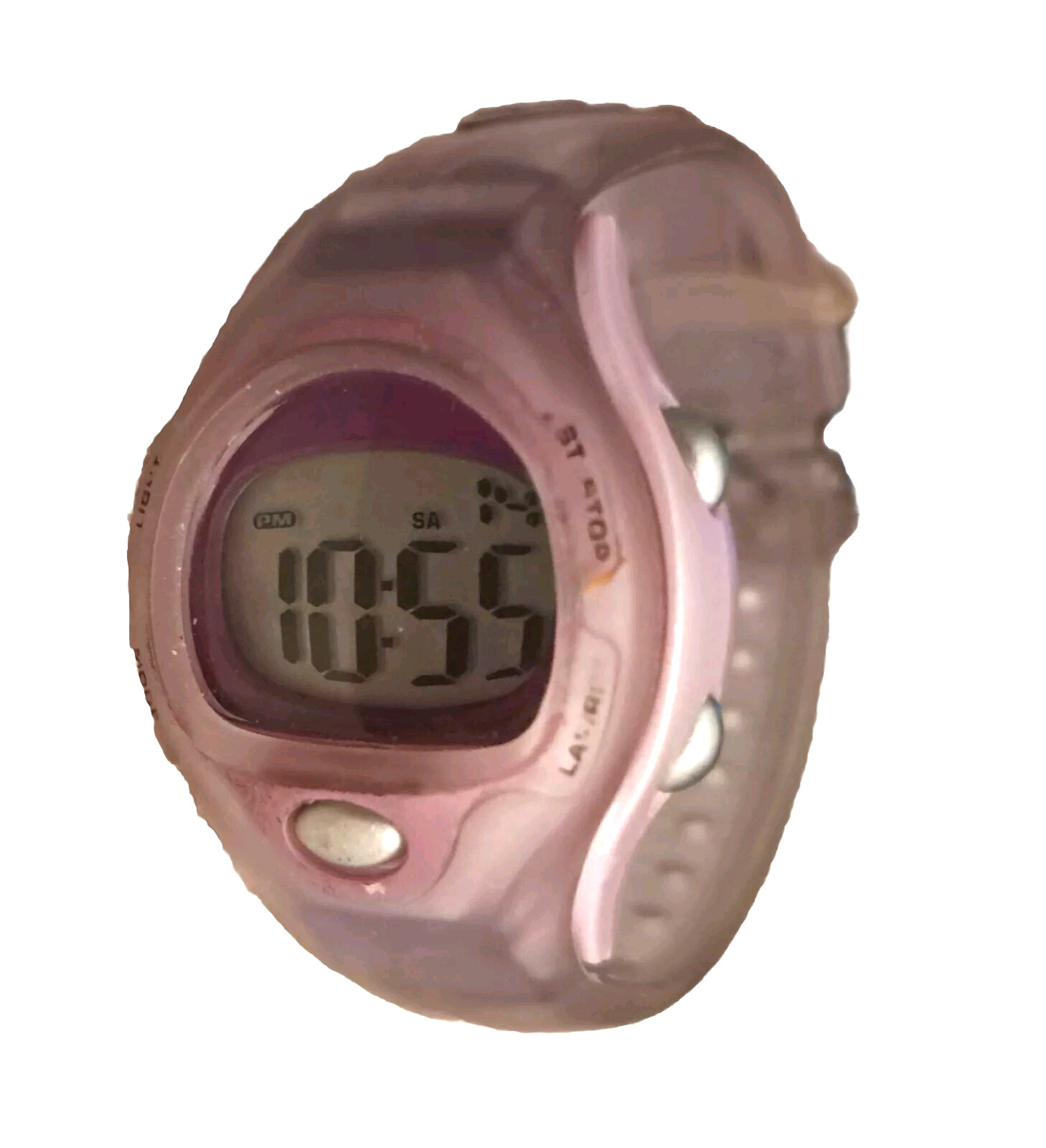 Women’s/Teen’s Advance Purple Sport LCD Retro Watch New Battery