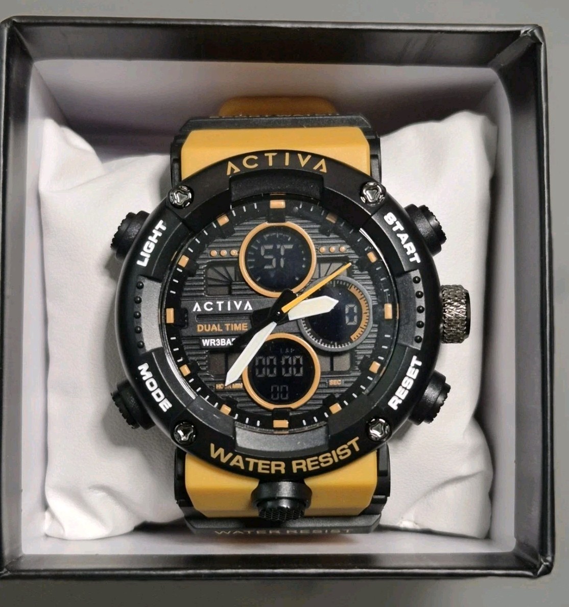 Activa Invicta Men’s Digital Watch 52mm ACW8038-006 Orange Black NEW w Warranty