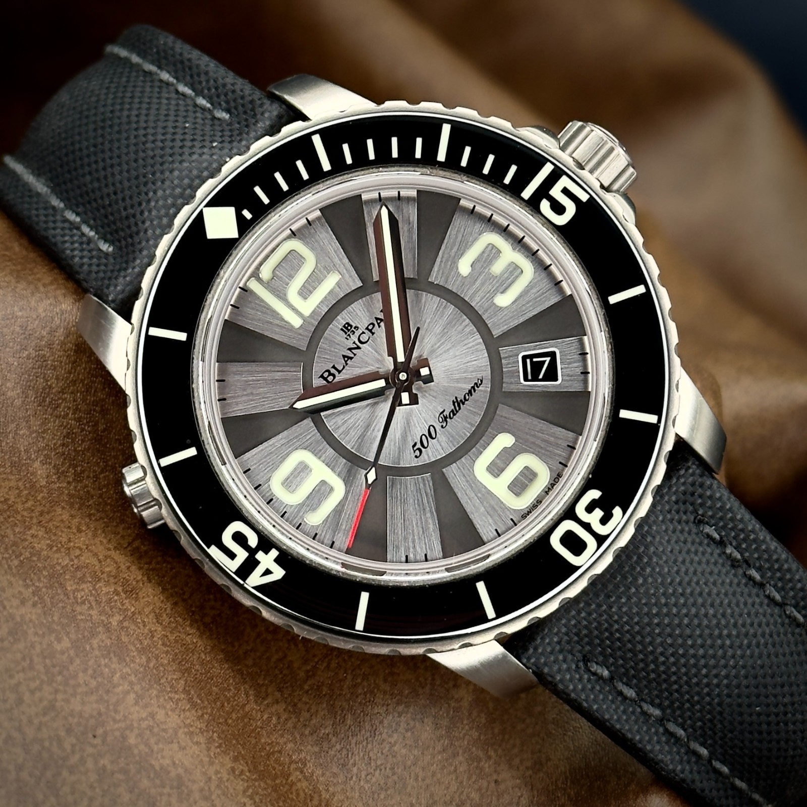 Blancpain 500 Fathoms 50015-12B34-52B Cannes Limited Edition, 48mm Titanium B&P!