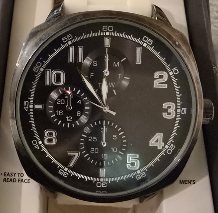 MOSSIMO BLACK LARGE FACE WATCH FMDM 0144 Working with New Battery