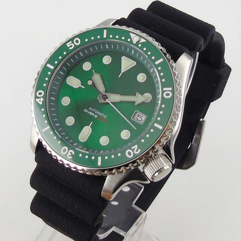 20ATM 42mm Tandorio Sterile Green Dial Japan NH35A Automatic Diving Mens Watch
