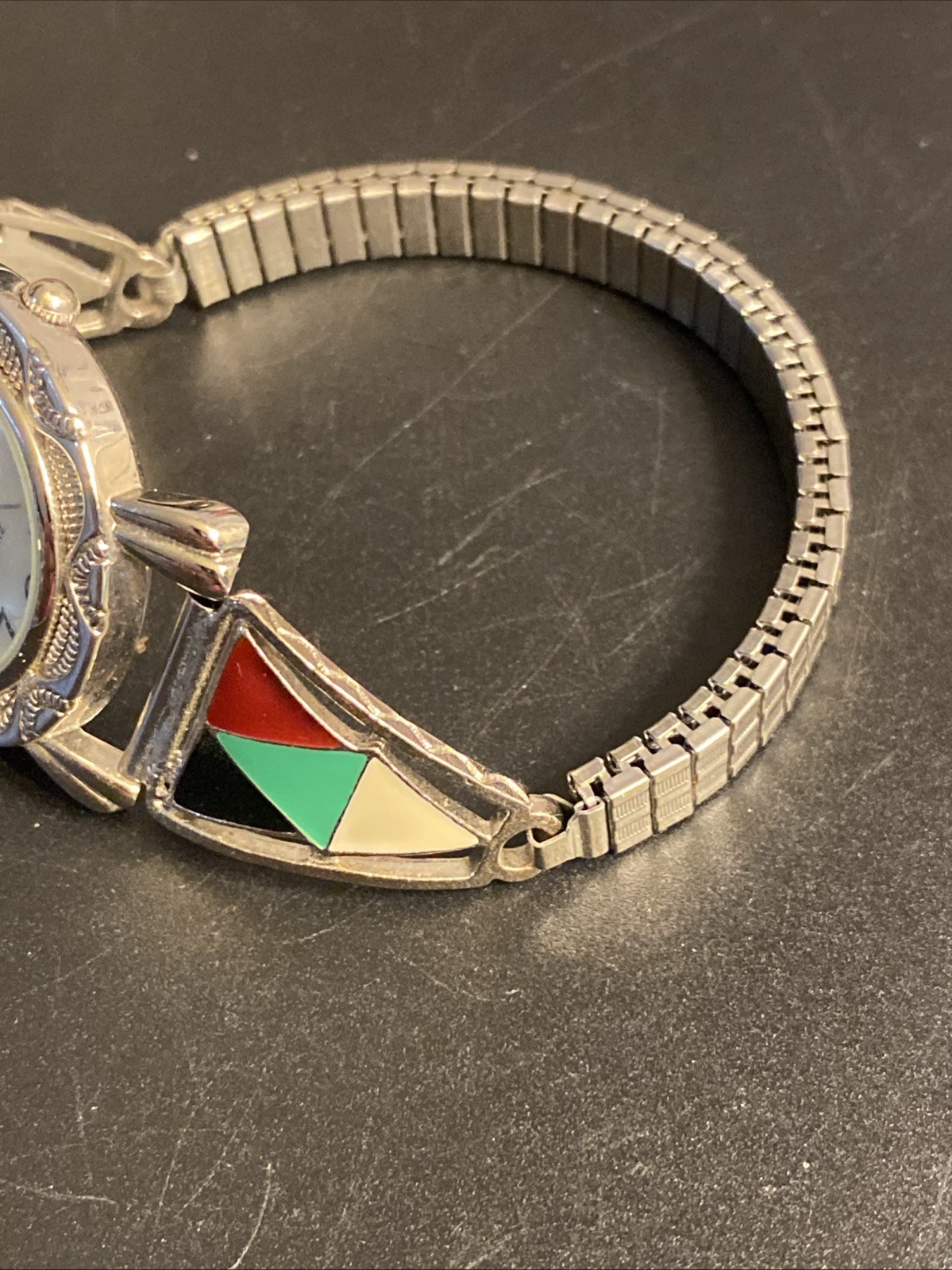 VINTAGE SOPHIE LADIES’ ART DECO ANALOG WATCH & SOUTHWEST FLEX BAND New Battery