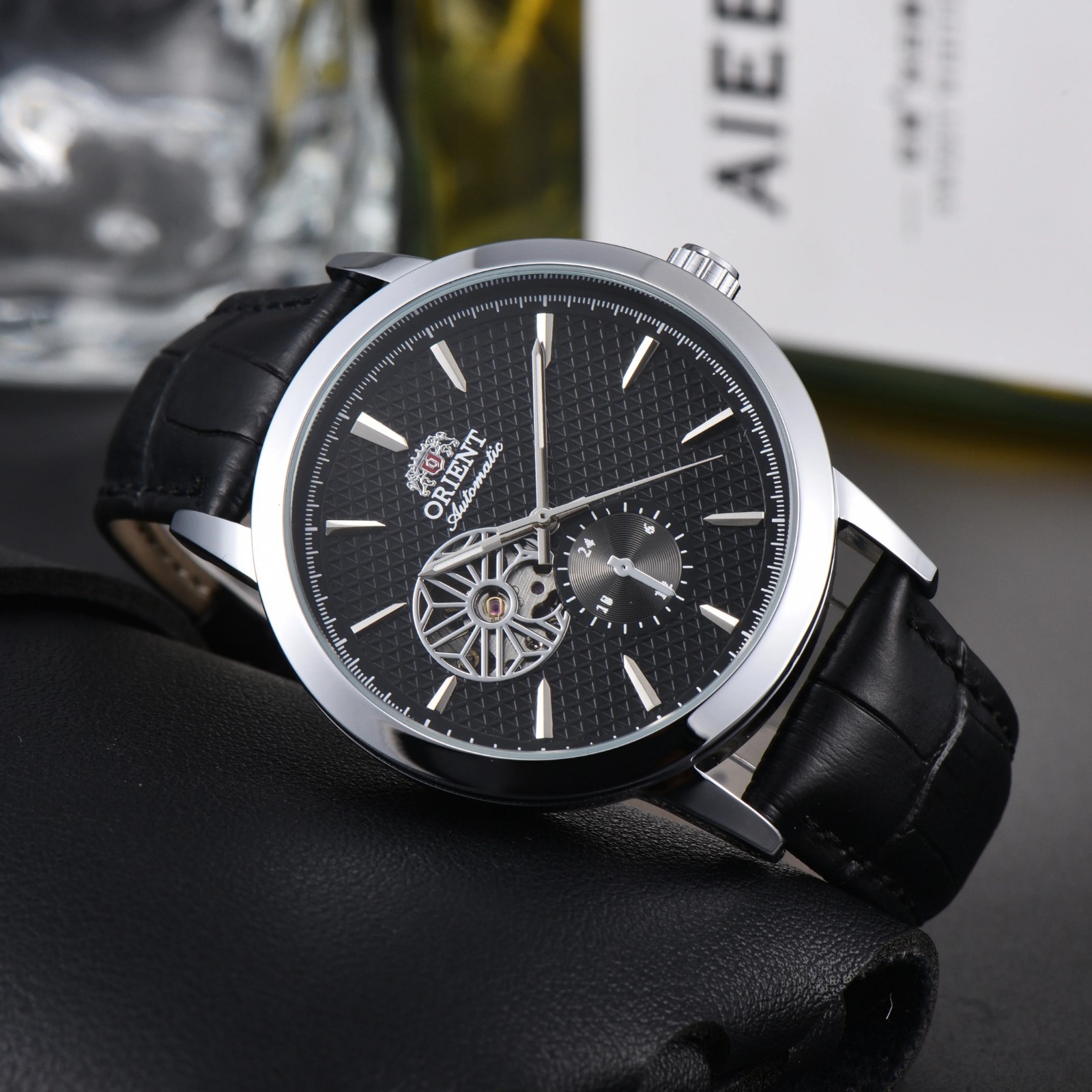 Orient Watch Bambino Japan Movement Leather Strap Men Luxury Look Birthday Gift