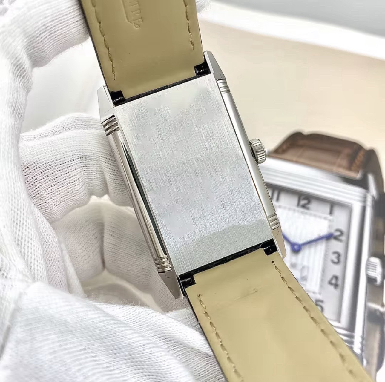IBSO Vintage Unisex Quartz Watch 21mm Reversible Bracelet Genuine Lether New