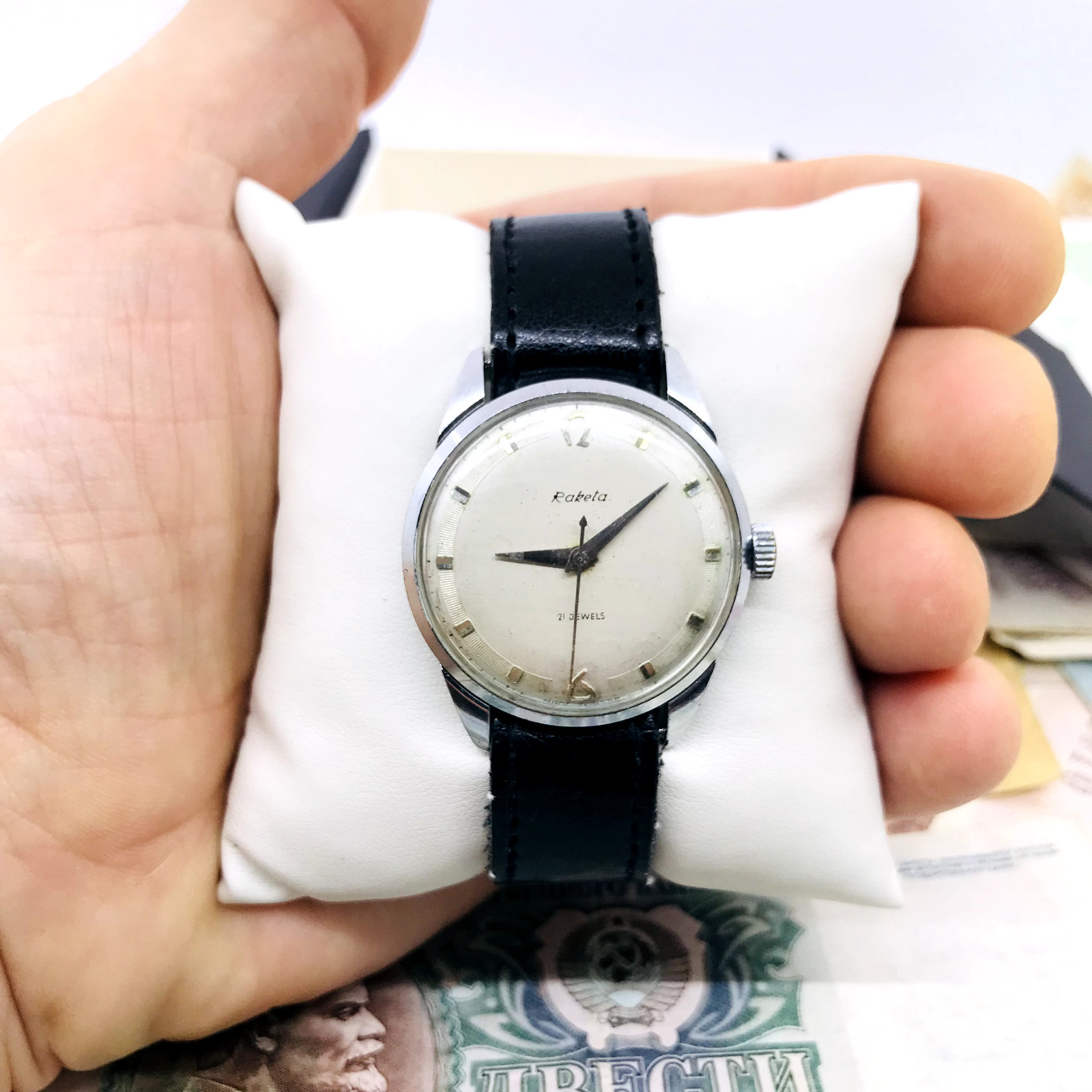 🧿 Rare Raketa Baltika 2609 Wristwatch USSR Roket Soviet 1970s Service 🛠