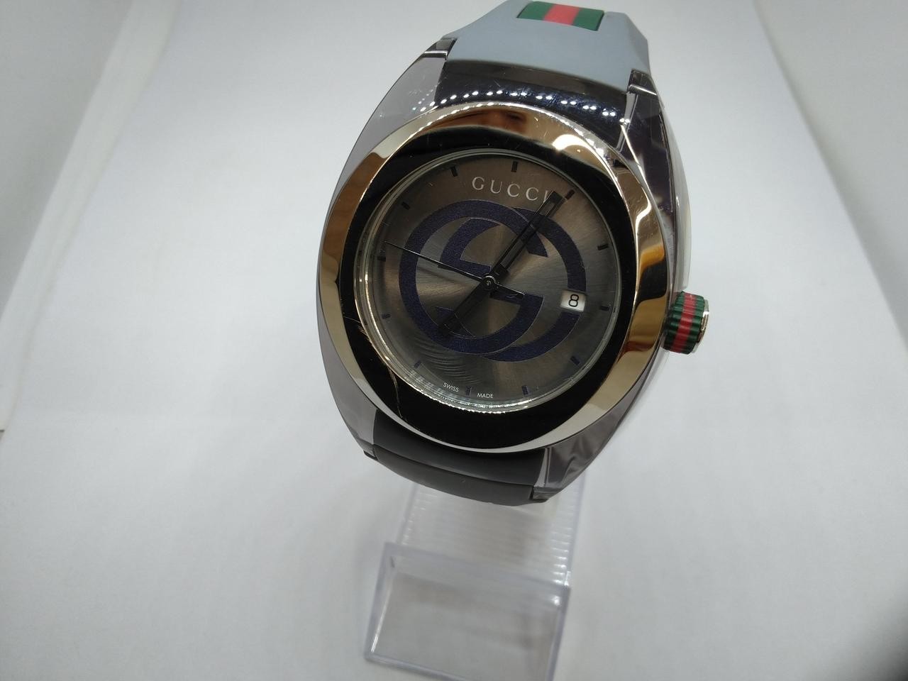 [A4N] Gucci Sync 137.1 Large Red Dial Transparent Quartz Watch [w2p]