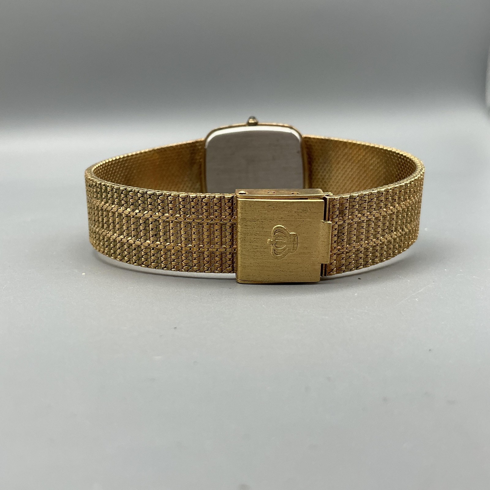 Vintage Jules Jurgensen Womens Watch 28mm Gold Tone Bracelet New Battery 8.25″