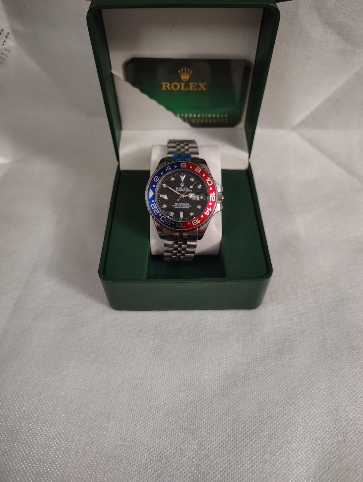Rolex Sea-Dweller Black Dial Red/Blue 24-Hour Bezel Auto Date w/ Box