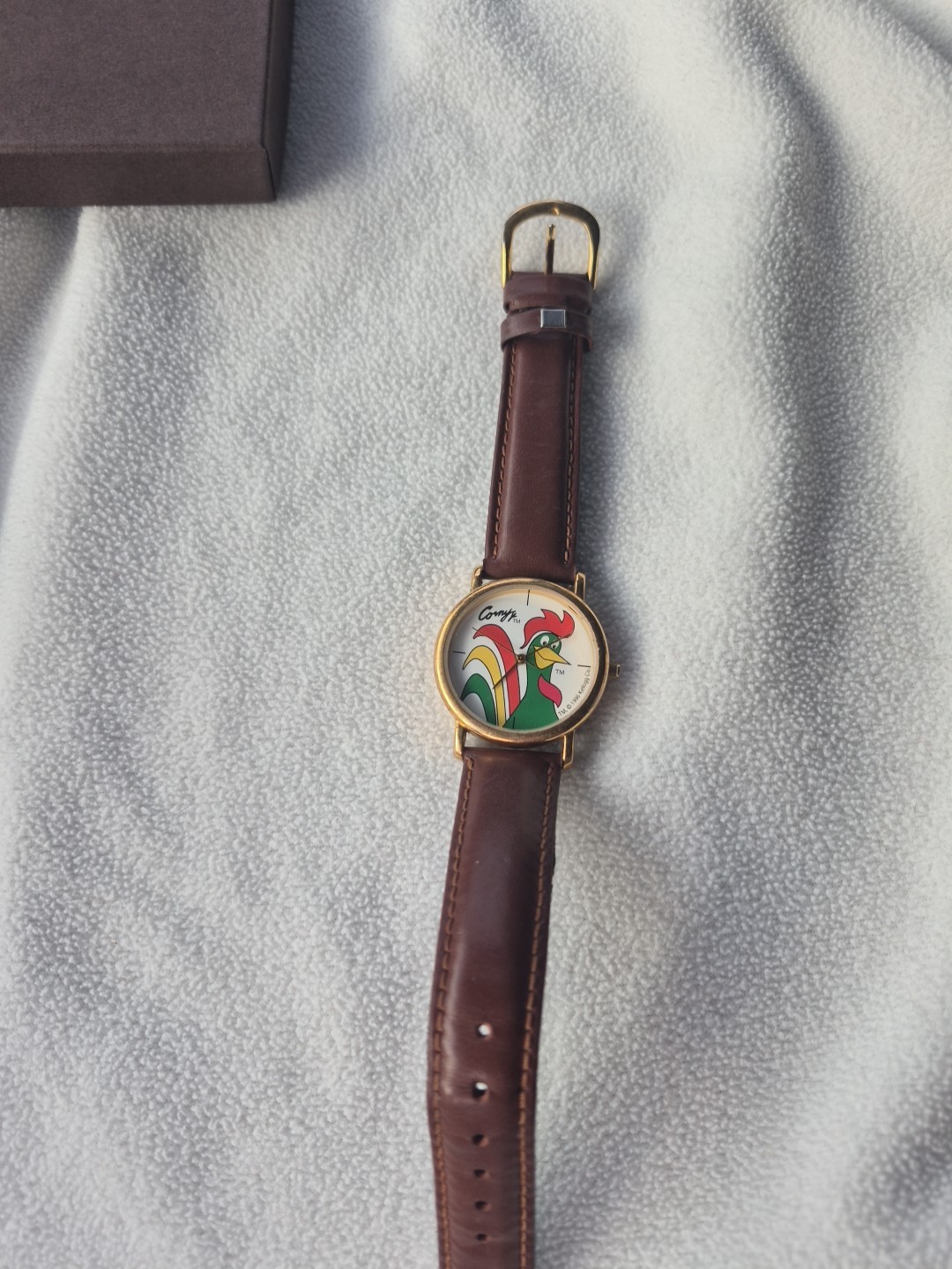 Vintage 1996 Unisex Kellogg’s Corn Flakes «Corny» Gold Tone 33mm Watch