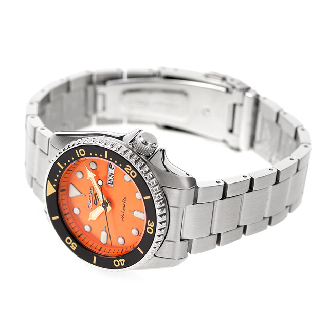 SEIKO 5 Sports SBSA231 SKX Sports Style Automatic Watch Orange Dial 38mm