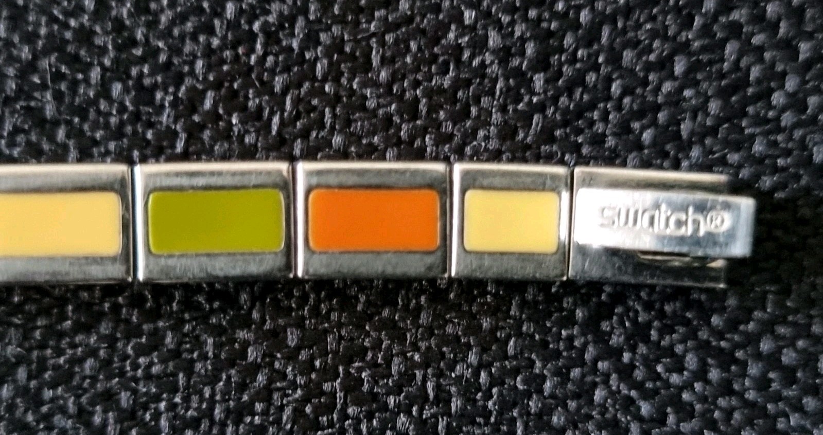 SWATCH LADY WATCH CHAMPAGNE ORANGE & GREY DIAL STEEL MIX A 2005 VINTAGE CLASSIC