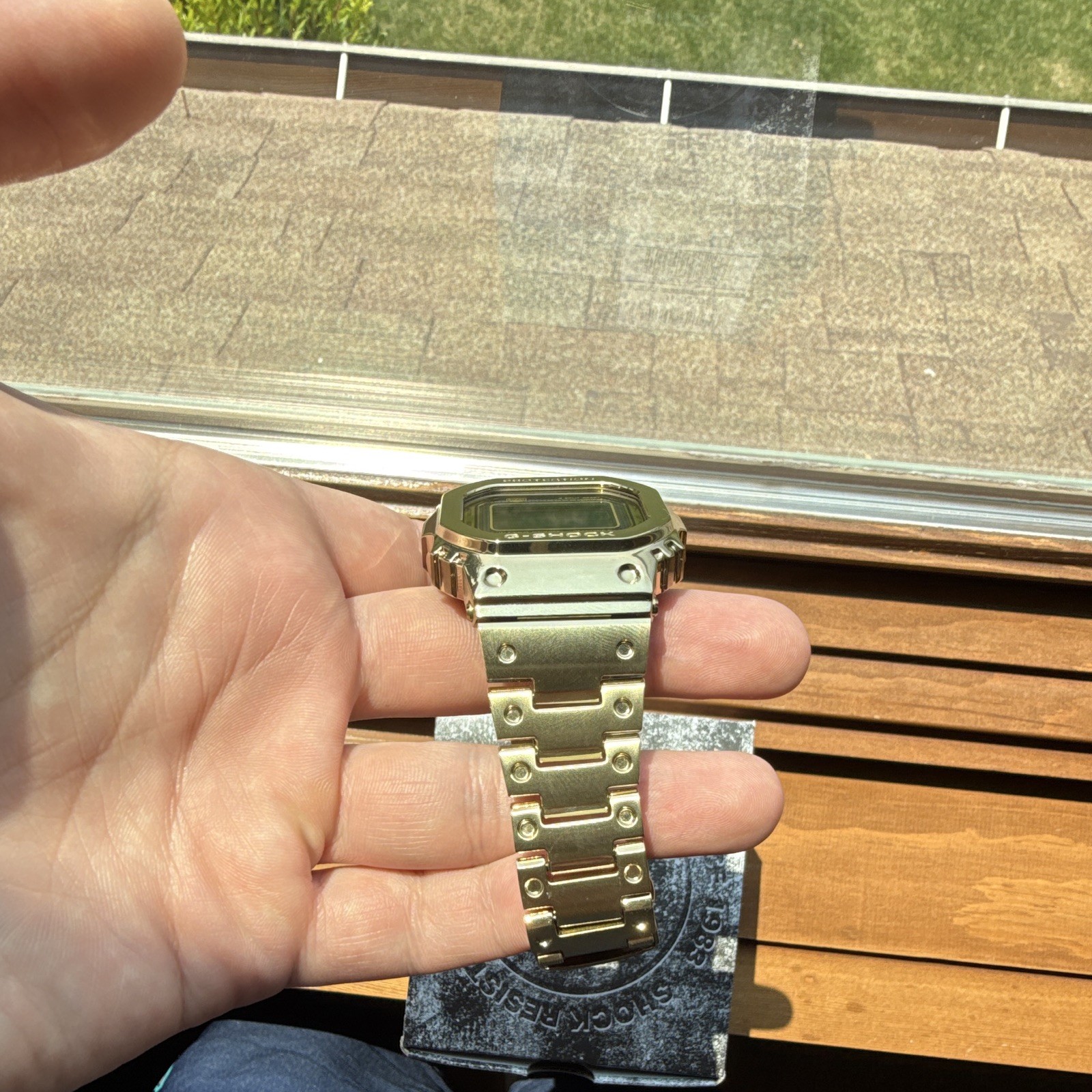 Casio G-SHOCK GMW-B5000 Digital Solar Bluetooth Atomic Gold SS Bracelet