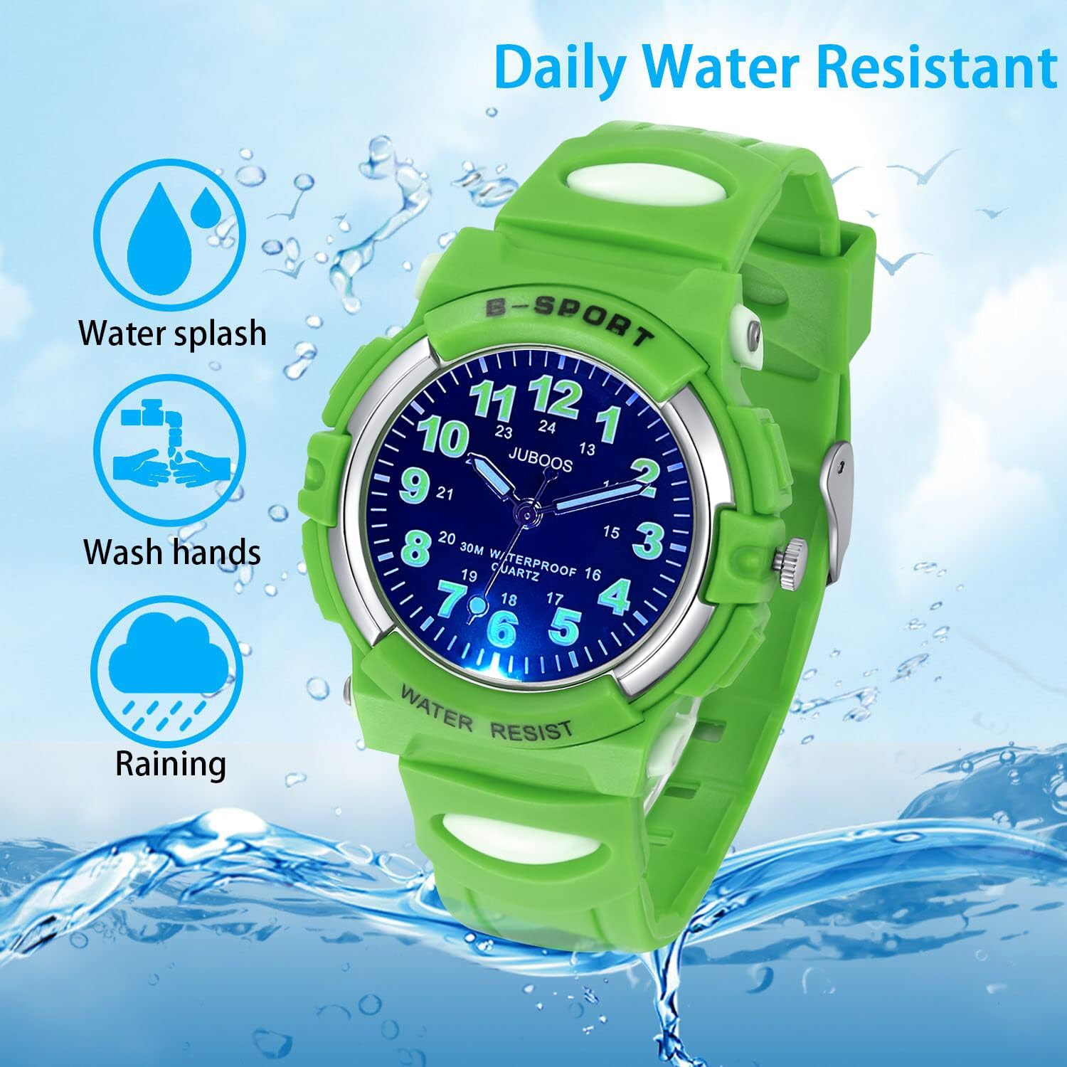 Kids Watch Analog for Boys Girls, Childrens Waterproof Soft Strap Kids Time Teac
