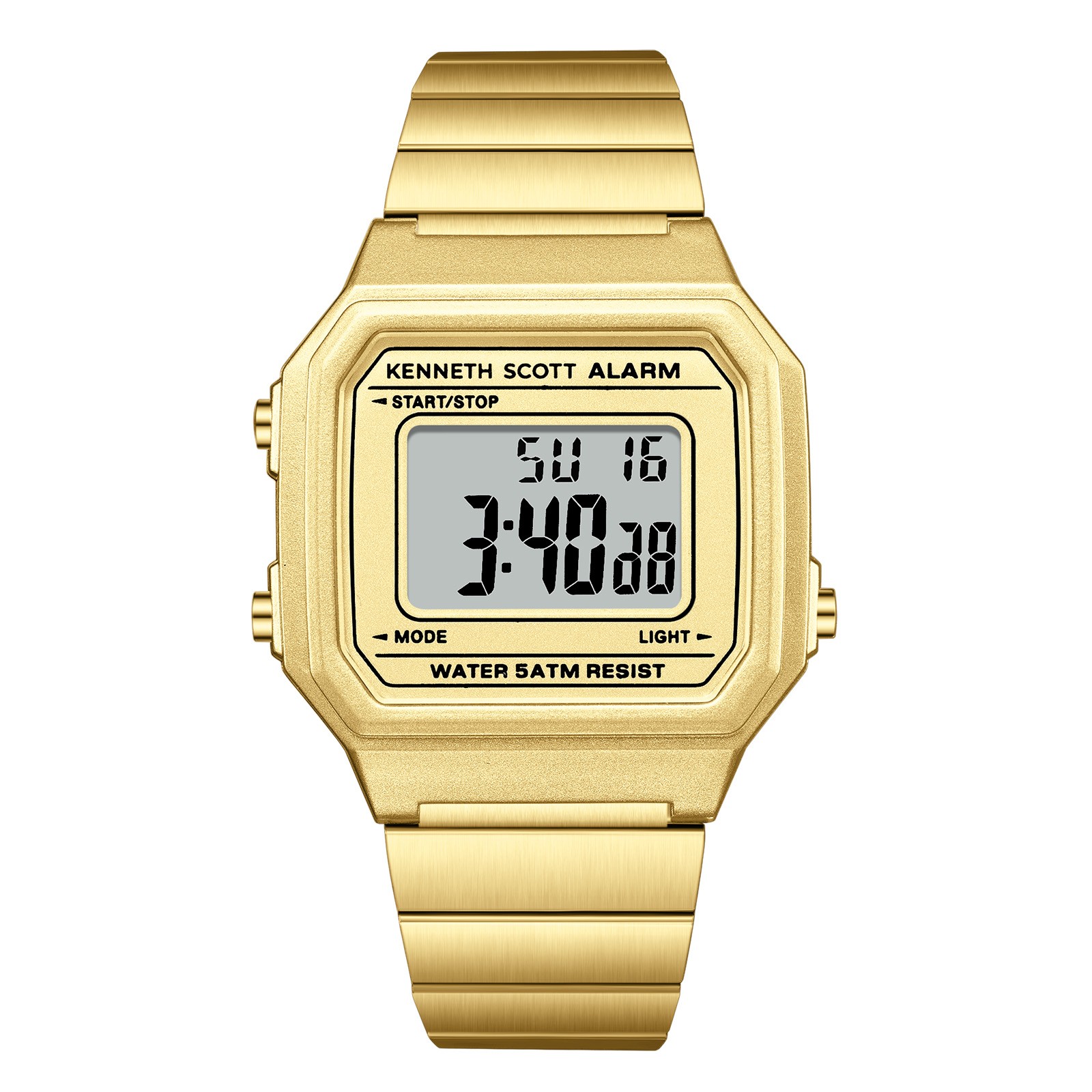 Kenneth Scott Women’s Digital Watch | Champagne Dial, 43mm, 50 m (5 ATM)