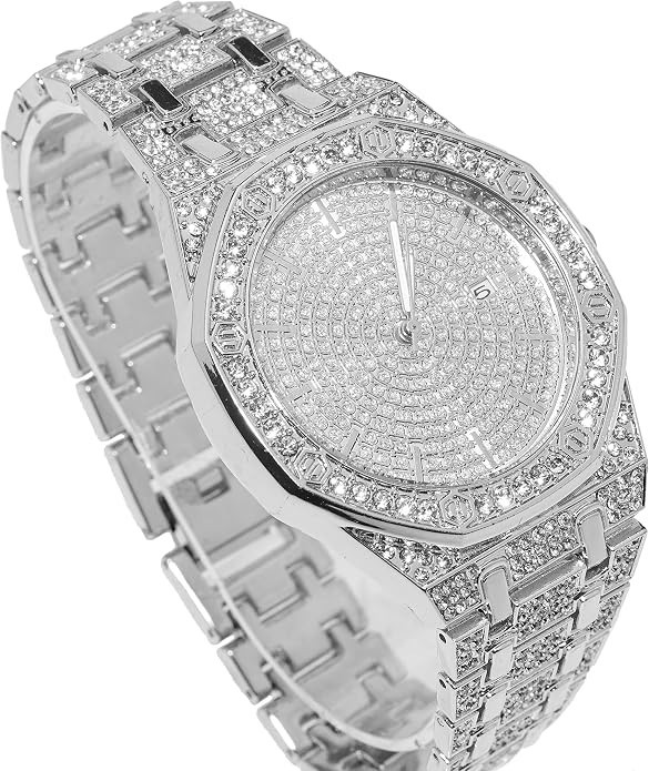 Halukakah Diamond Watch for Men – The Elite – 18K Real Gold/Platinum White Gold