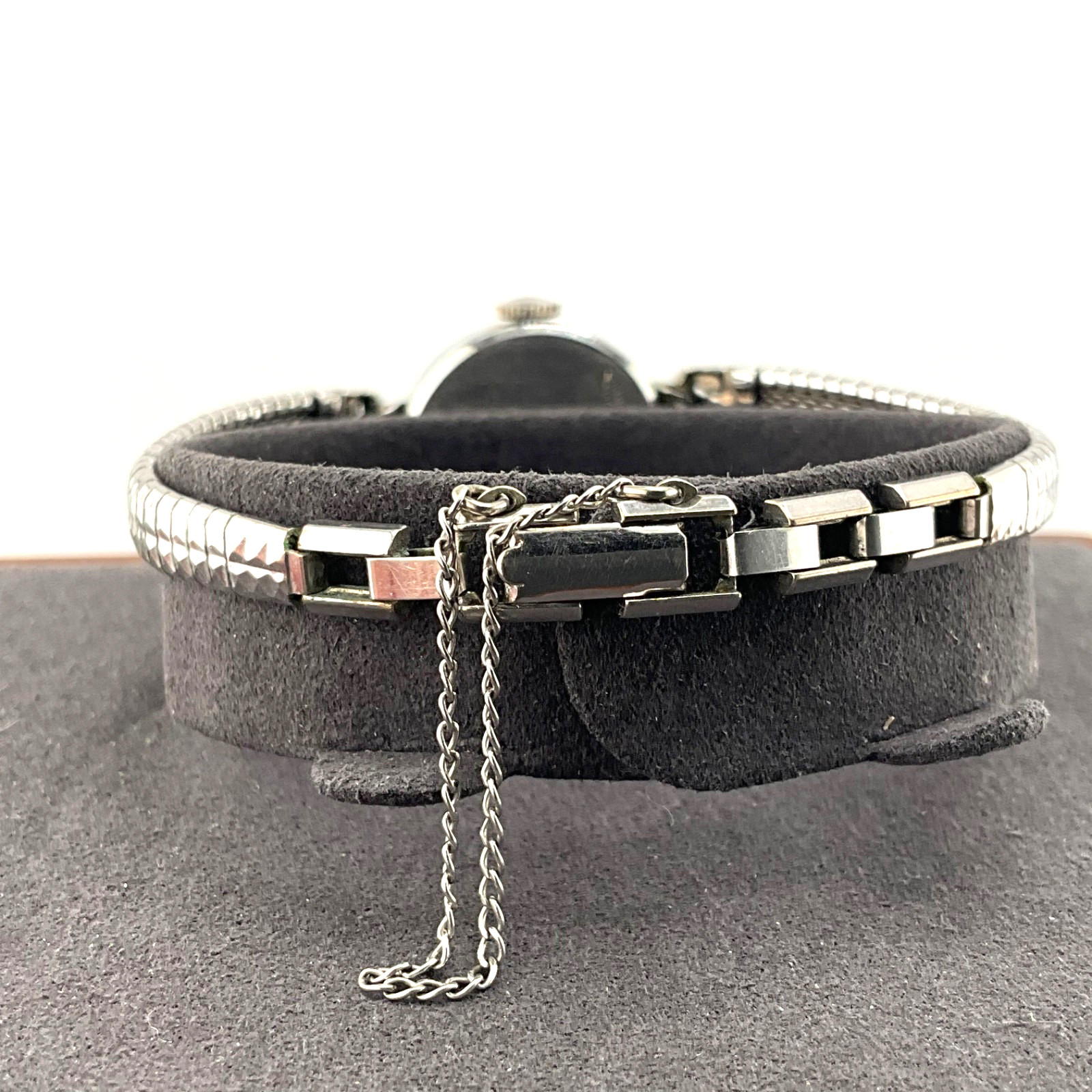 Vintage Buren 1950’s MCM Cocktail Watch Silver Tone Mid Century Modern Wind Up