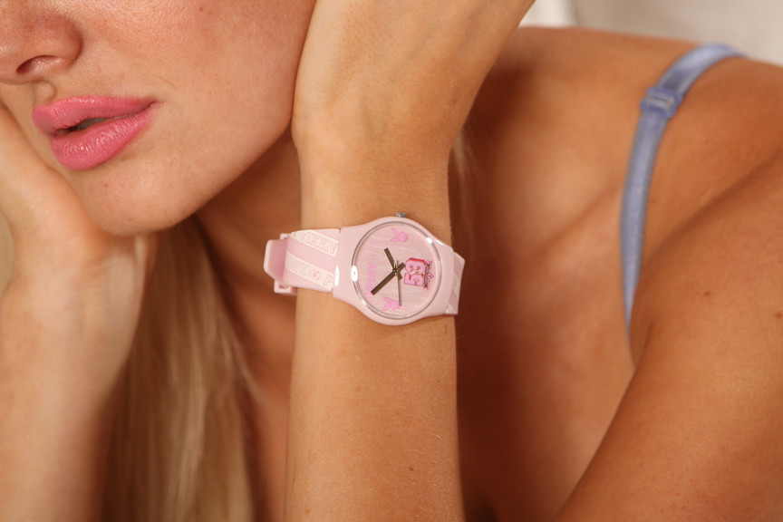 Pink Playboy Watch Quartz Varsity Vixen Teen College Play Boy y2k Deadstock NOS