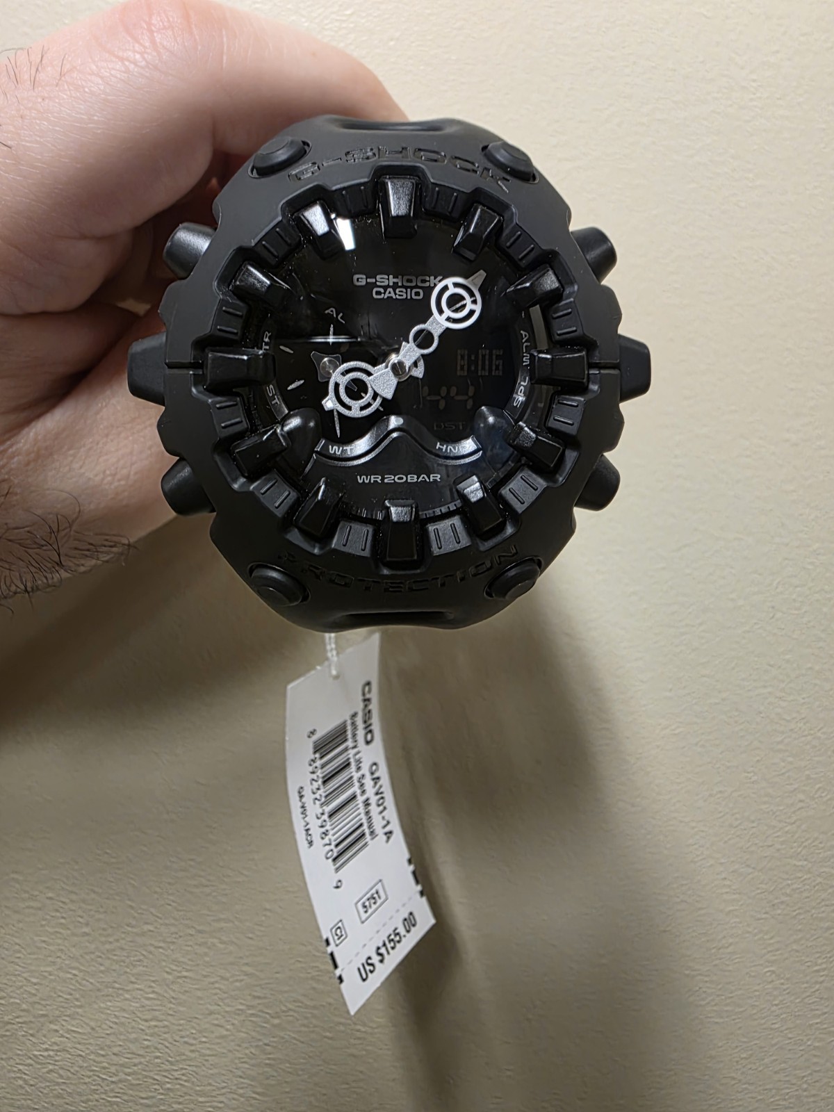 Casio G-Shock GA-V01 Series Analog Digital Black Resin Watch GAV01-1A