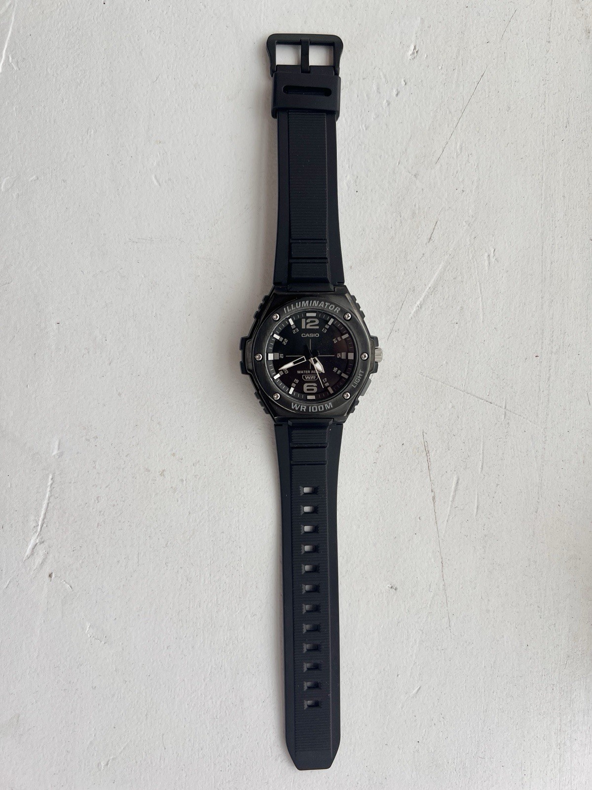 Casio Illuminator Quartz 100m WR Black Watch MWA100HB-1AV