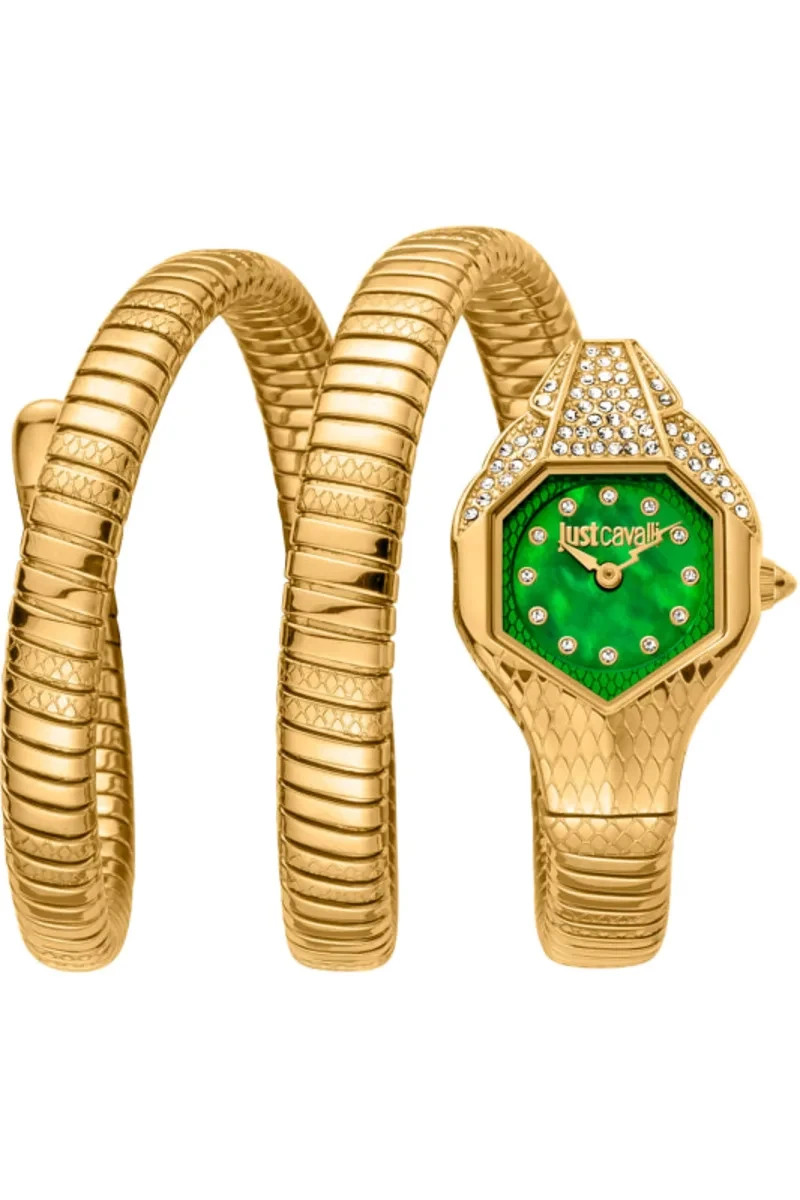 Just Cavalli Snake Women’s JC1L193M0035 Signature Snake Gold Watch