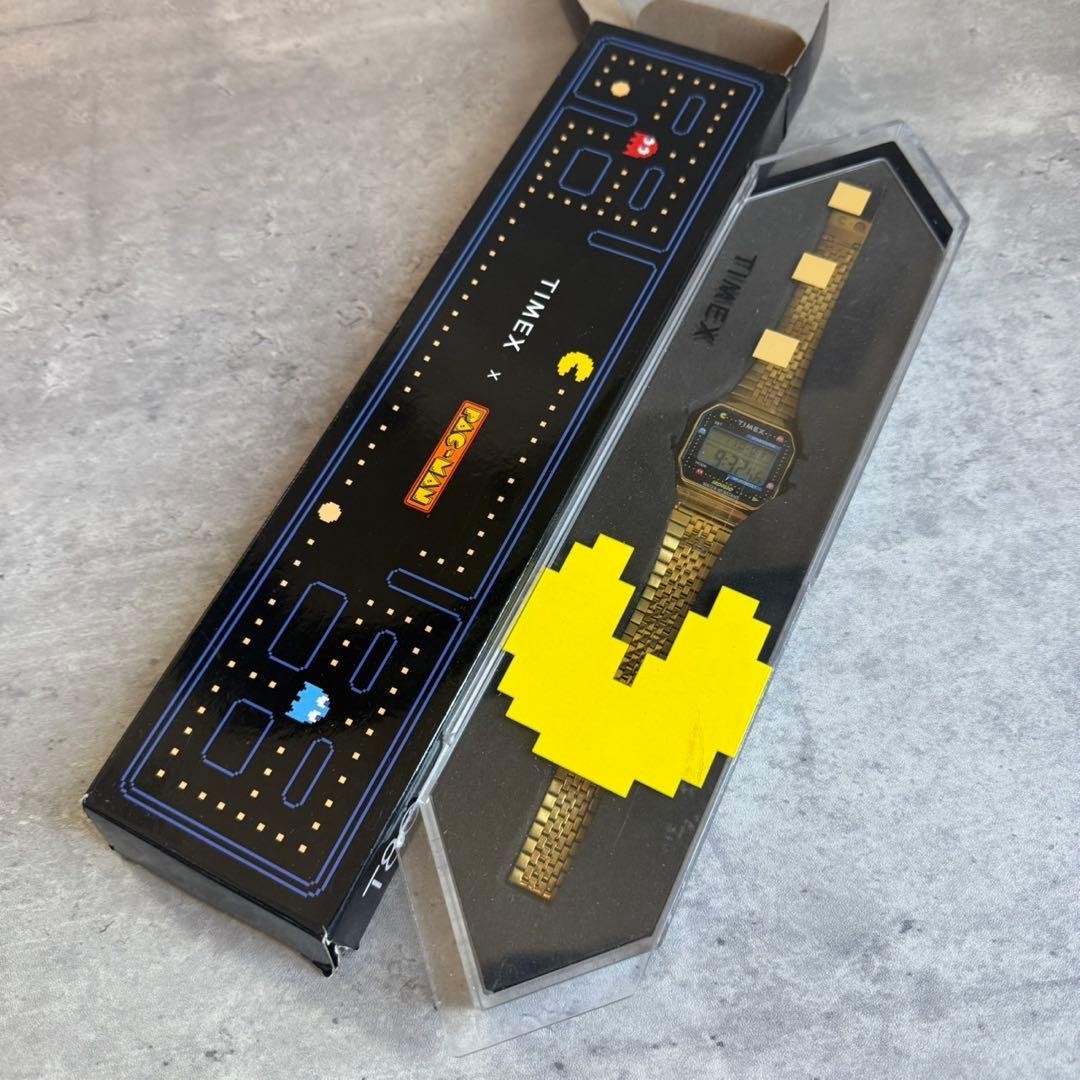 TIMEX T80×PACMAN 40th Anniversary Limited Edition Gold Metal Japan Game