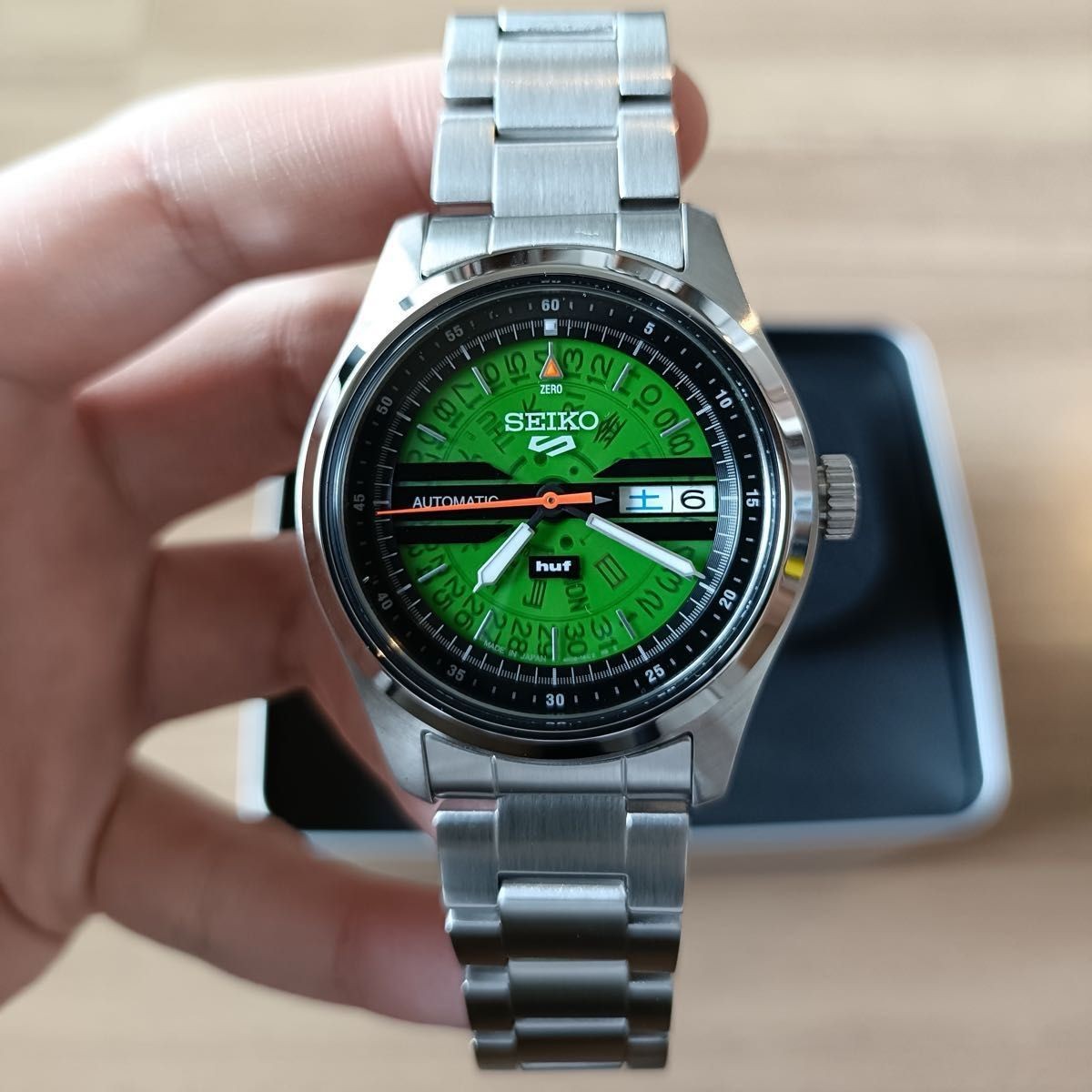 Seiko HUF Time Sonar Wrist 21cm 8.27in Auto Limited Working Japan Watch Reissue