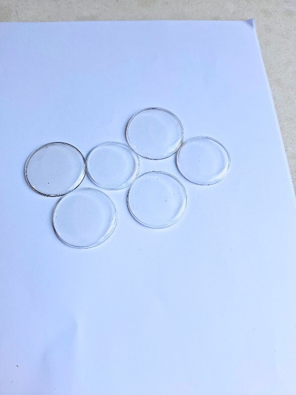 Plexiglass assorted group of 6 sizes.