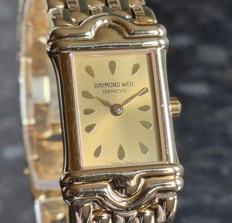 Ladies Raymond Weil Geneve 5857 Swiss Made Gold Plated Quartz Watch