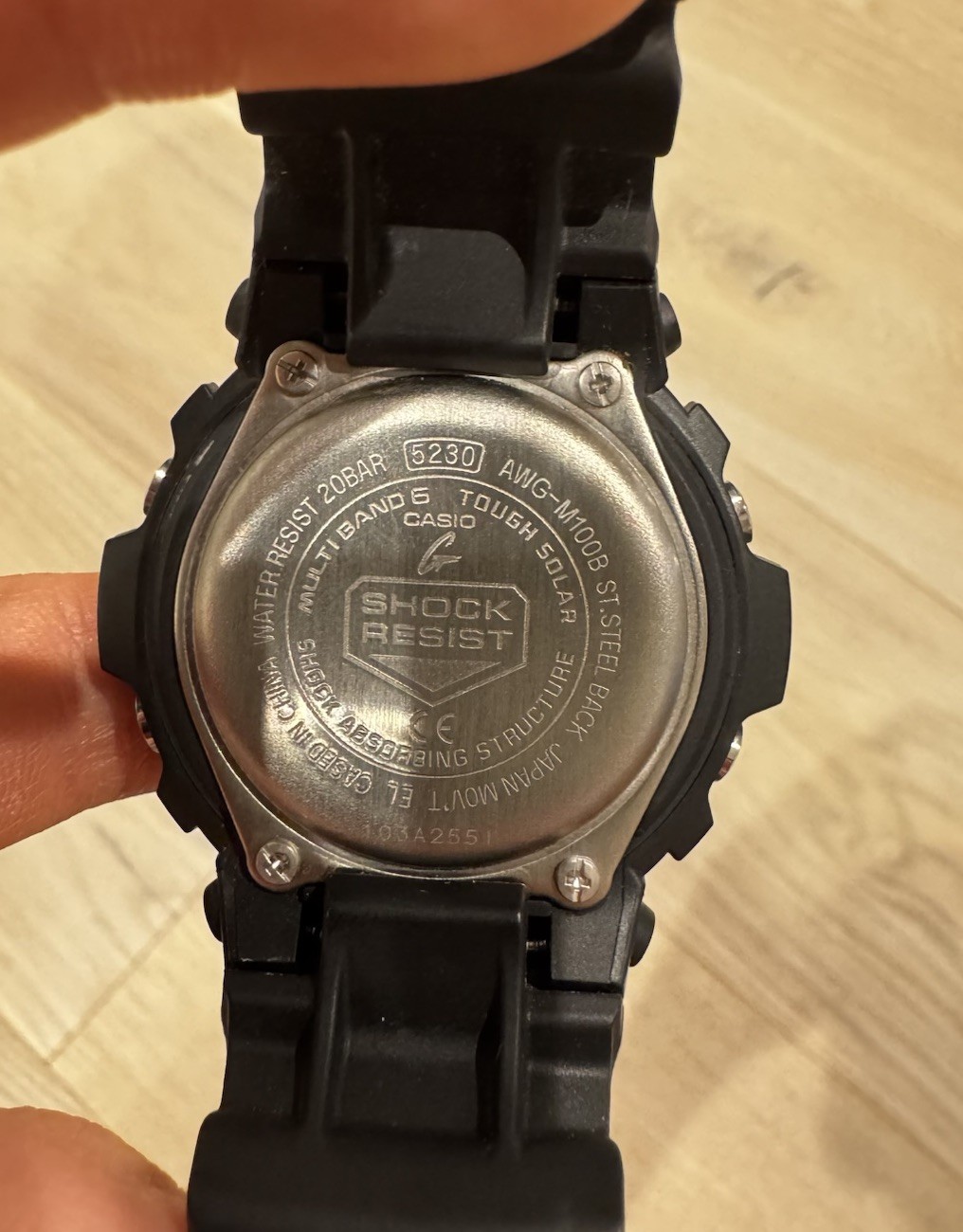 Casio G-Shock AWG-M100 Multiband 6 Tough Solar Water Resistant 20 BAR Black 5230