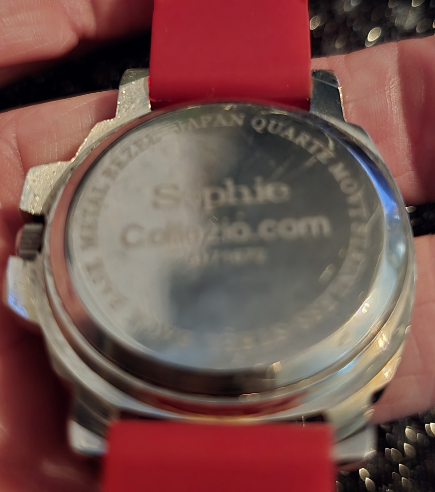 Sophie by Collezio Japan Quartz Ladybug Watch – Red Silicone Band, Colorful Dial