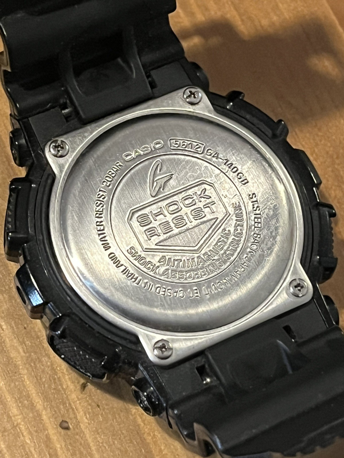 Casio G-SHOCK Black/gold Resin Analog-Digital Men’s Watch – GA140GB-1A1