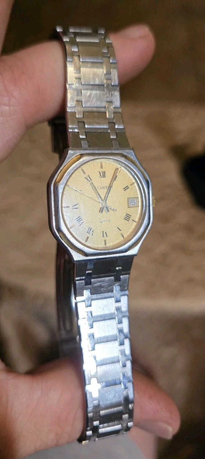 1970’s Carl J. Bucherer Quartz 555.506 Watch with S.S. Band