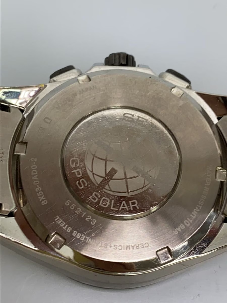 SEIKO Solar Watch Analog Stainless BLK SLV 8X53 0AD0 2