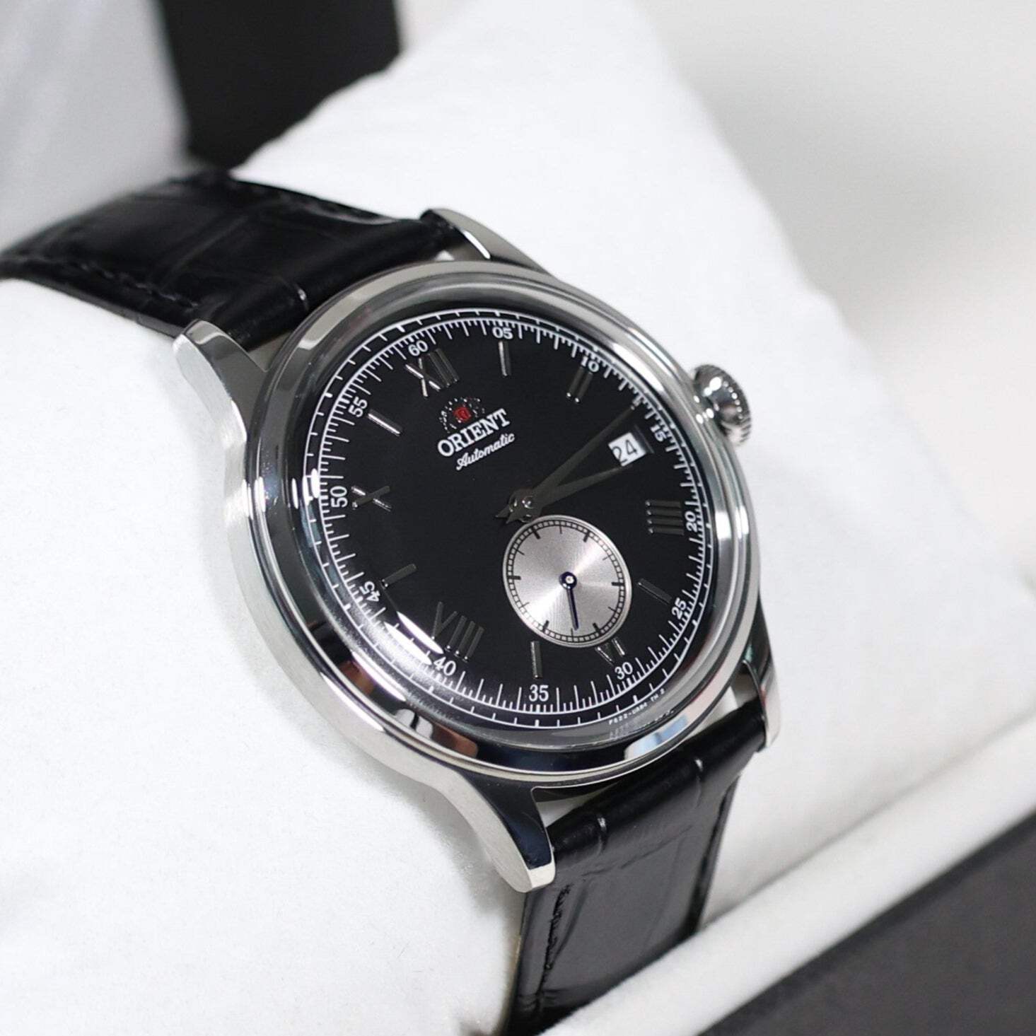 Orient Classic 38mm Black Dial Seconds Hand Automatic Watch RA-AP0101B