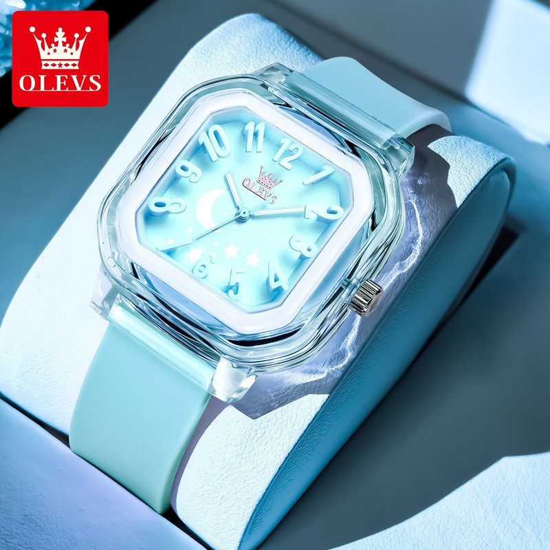 OLEVS Colourful Girl’s Quartz Watch Luminous Wristwatch for Kids Students