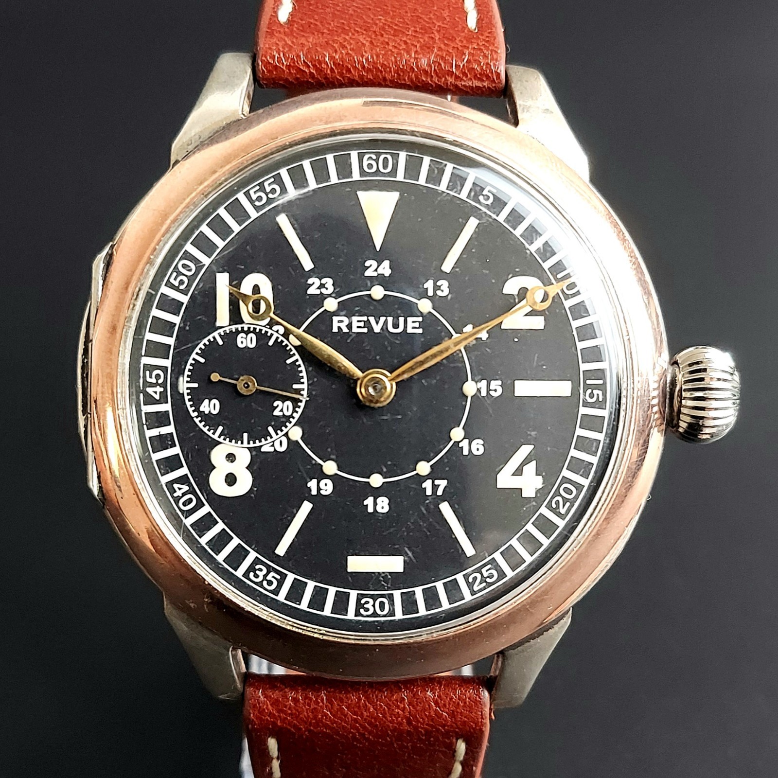 Vintage Marriage Watch with REVUE Movement Swiss Men’s Wristwatch Serviced